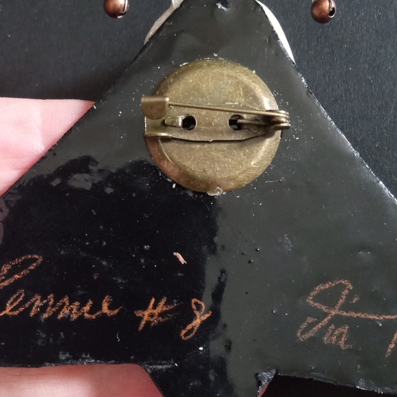 Art Nouveau Butterfly Fairy Brooch - Picture 3 of 3